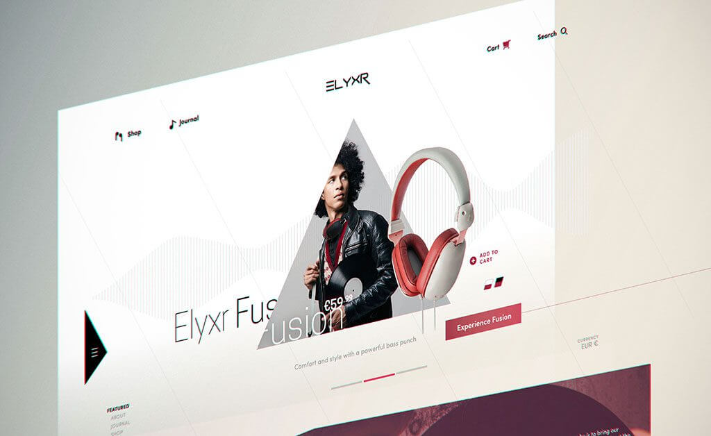 Elyxr Website - Angled Mockup